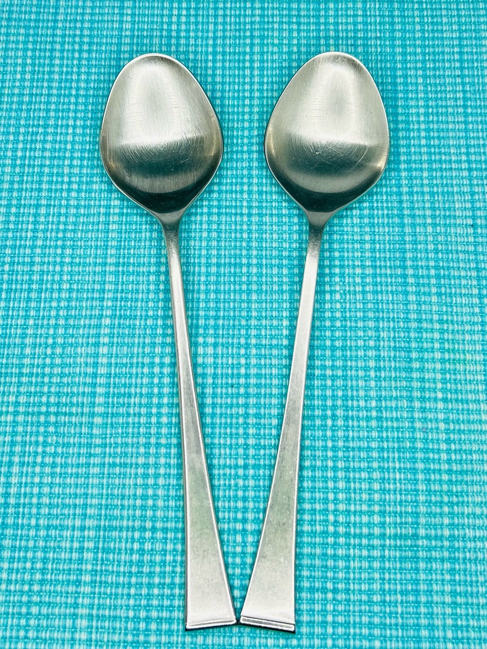 2 Vtg Zani Sabrina Soup Spoon Stainless MCM Nencioni And Moleri 1978 Italy 8 In